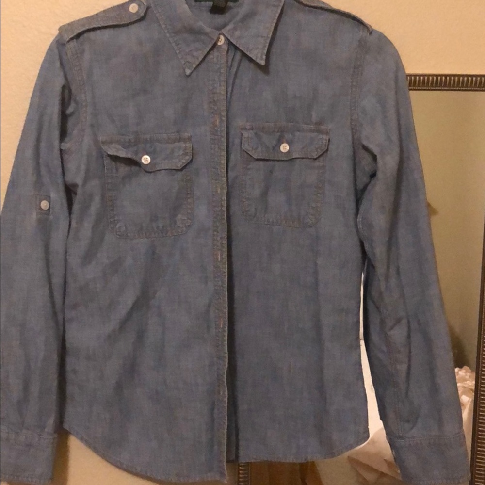 Simple denim button down